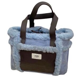 UGG Blue and Brown Shearling Tote Bag Rare-Excellent condition
